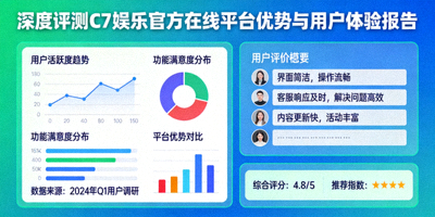 深度评测C7娱乐官方在线平台优势与用户体验报告信息图，包含图表和用户评价摘要