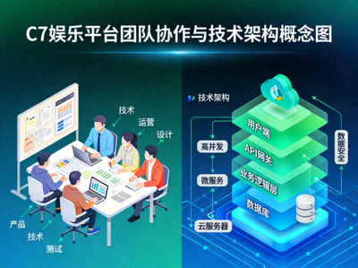C7娱乐平台团队协作与技术架构概念图