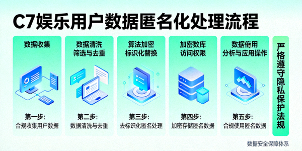 C7娱乐严格遵守隐私保护法规，对用户数据进行匿名化处理流程说明图